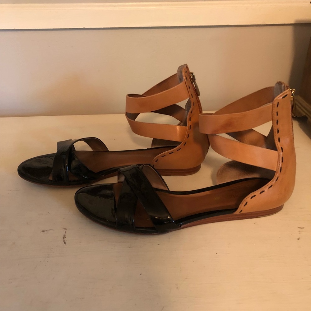 Pour La Victoire 2 tone leather sandal, gladiator - Picture 4 of 8